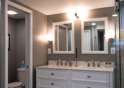 Dual Sink Vanity in Master Bedroom Suite